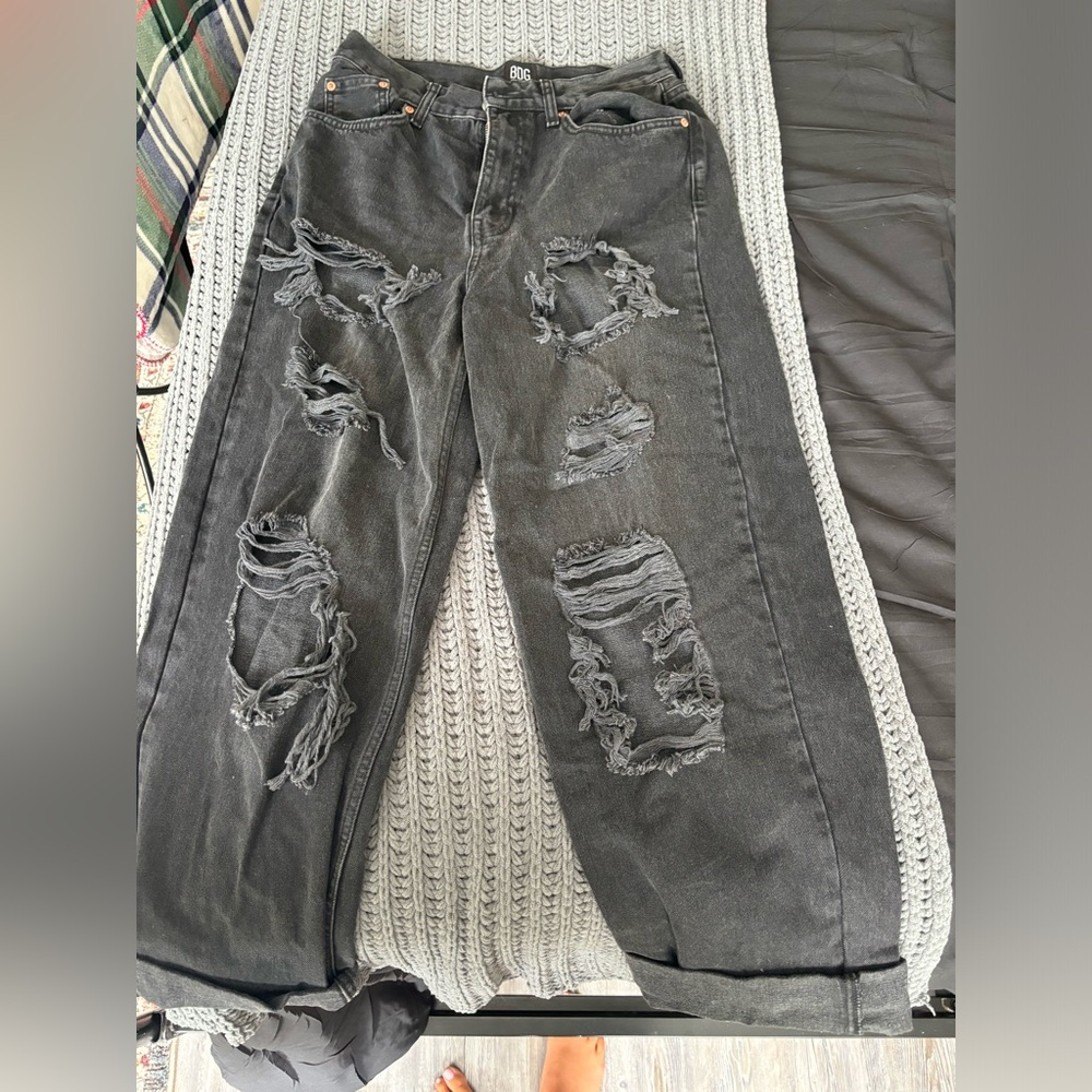 BDG BLACK high rise baggy JEANS